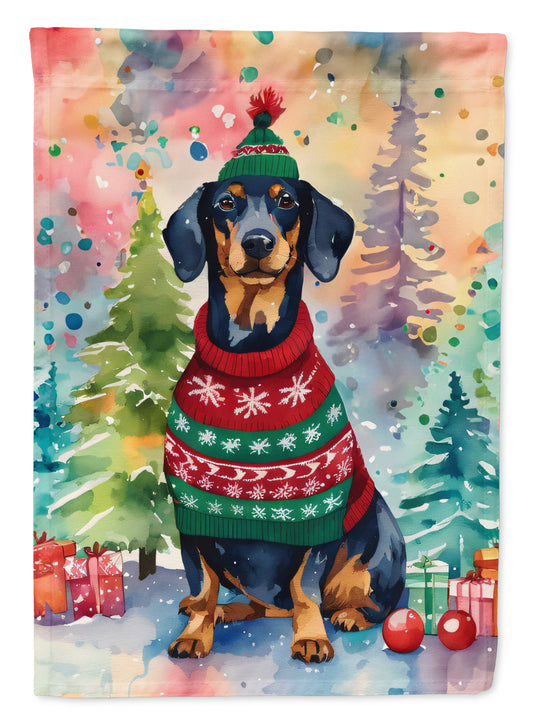 Buy this Dachshund Christmas House Flag