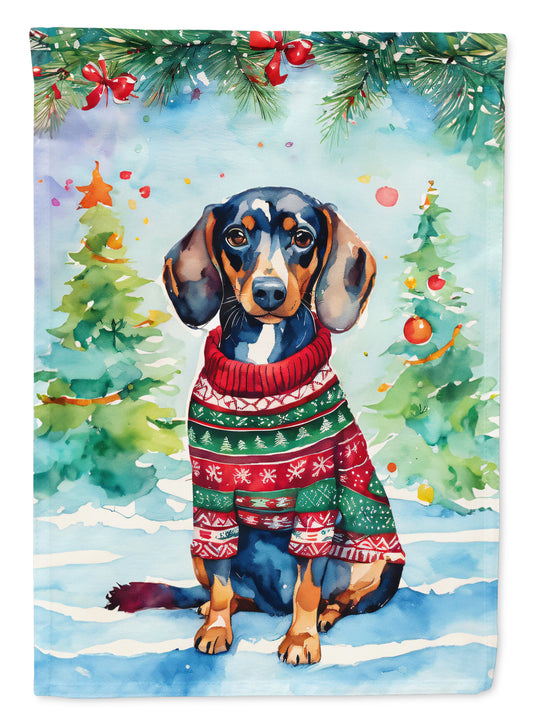 Buy this Dachshund Christmas House Flag