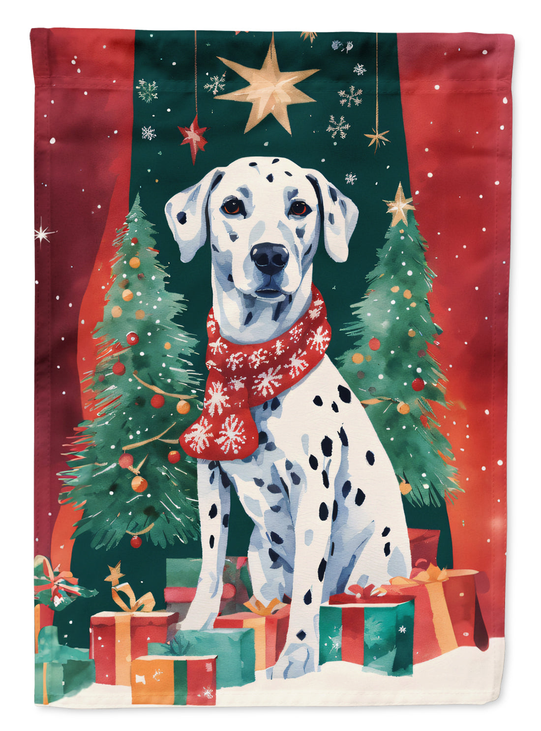 Buy this Dalmatian Christmas House Flag