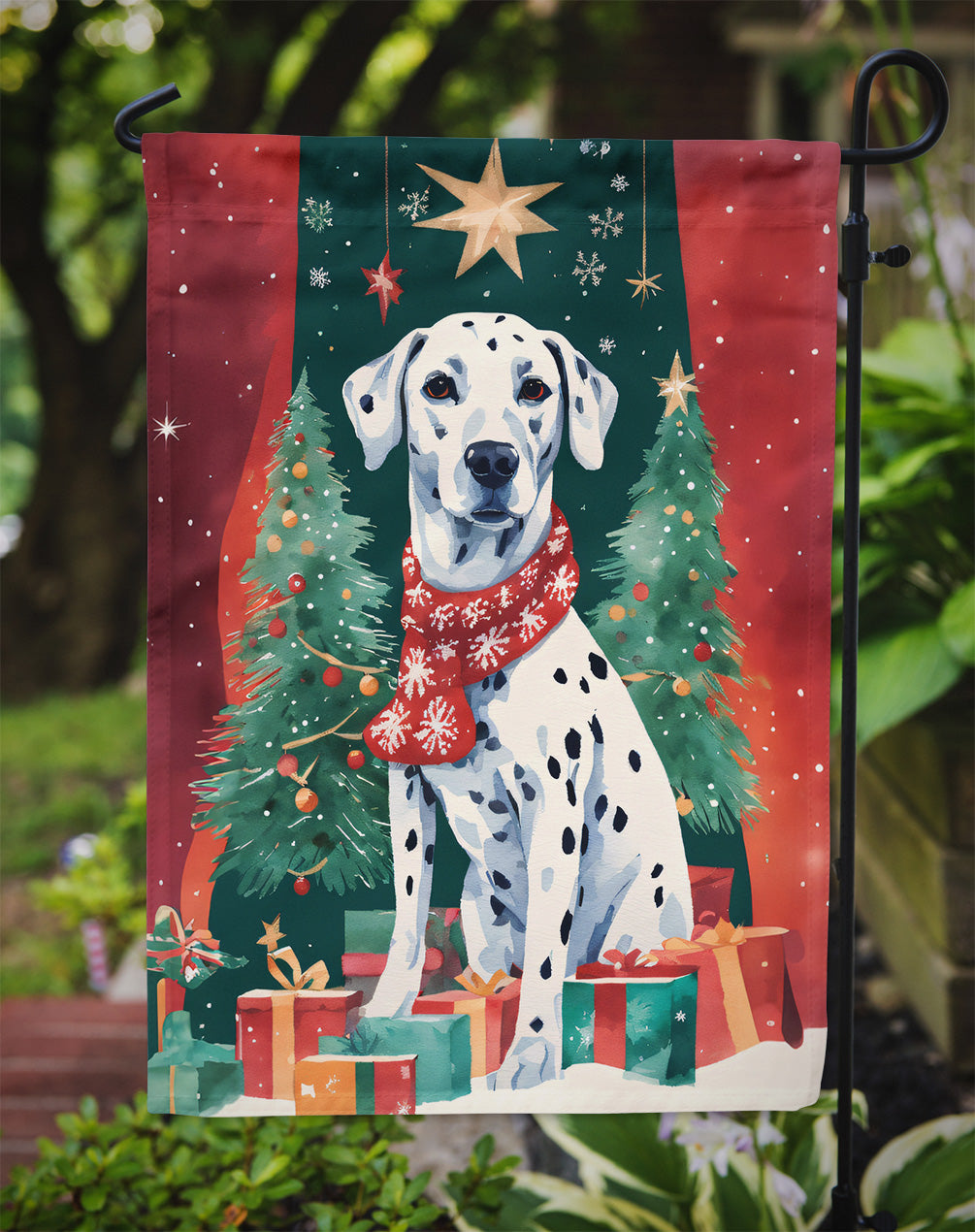 Dalmatian Christmas Garden Flag