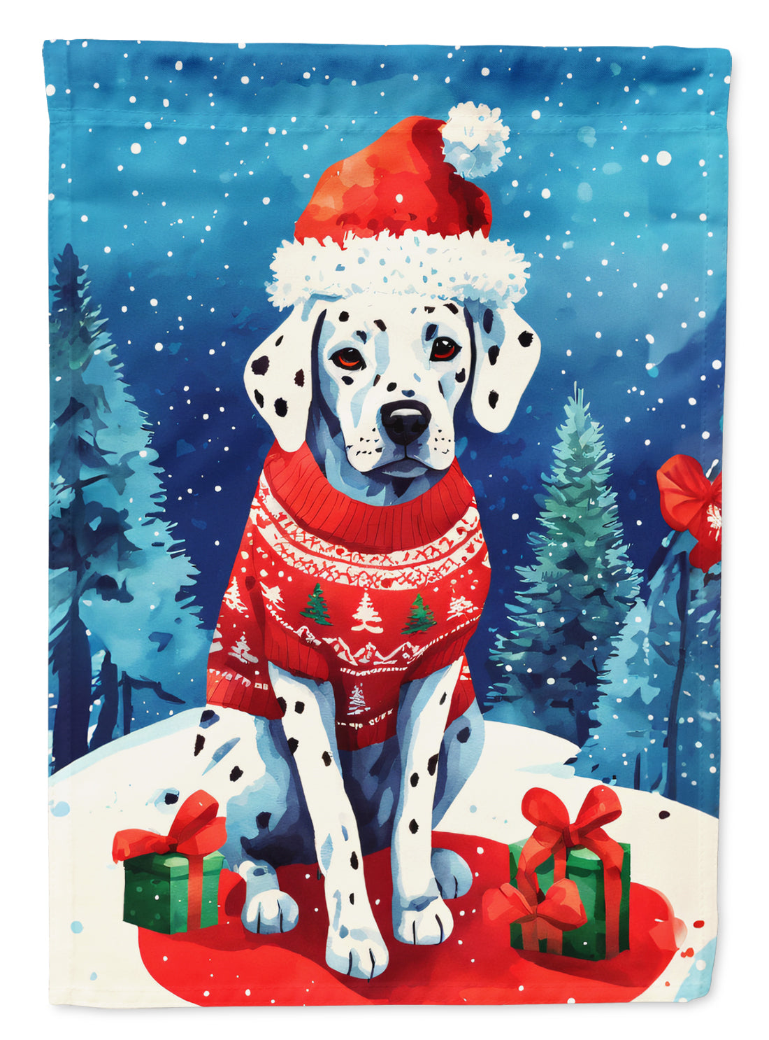 Buy this Dalmatian Christmas House Flag