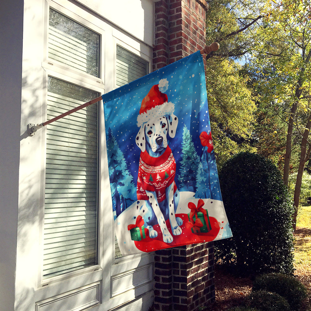 Dalmatian Christmas House Flag