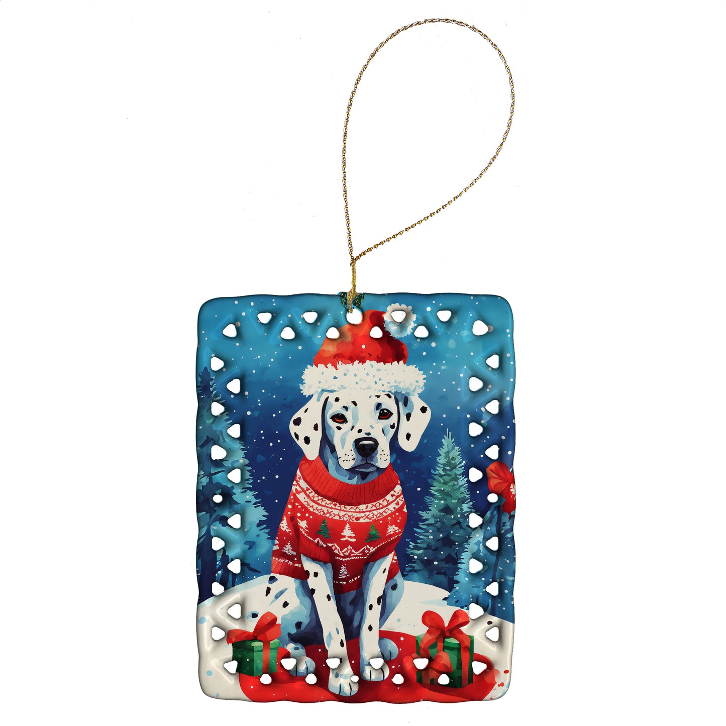 Buy this Dalmatian Christmas Porcelain Ornament