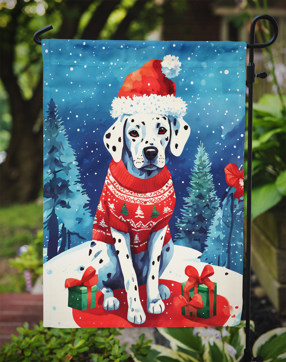 Dalmatian Christmas Garden Flag