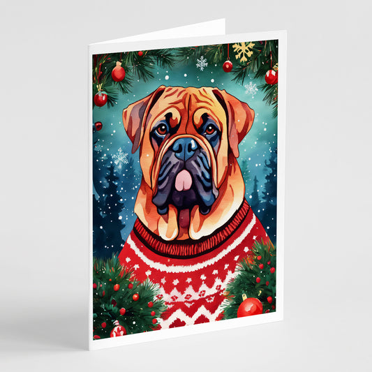 Buy this Dogue de Bordeaux Christmas Greeting Cards Pack of 8