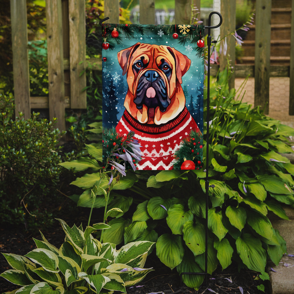 Dogue de Bordeaux Christmas Garden Flag