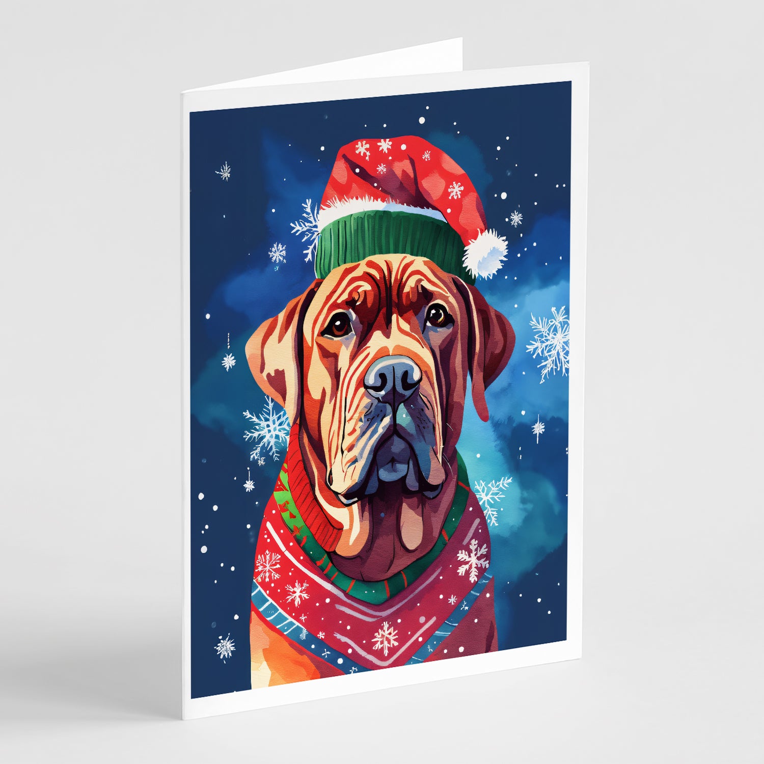 Buy this Dogue de Bordeaux Christmas Greeting Cards Pack of 8