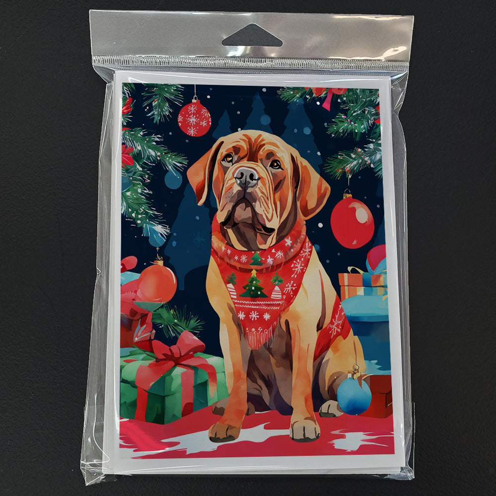 Dogue de Bordeaux Christmas Greeting Cards Pack of 8