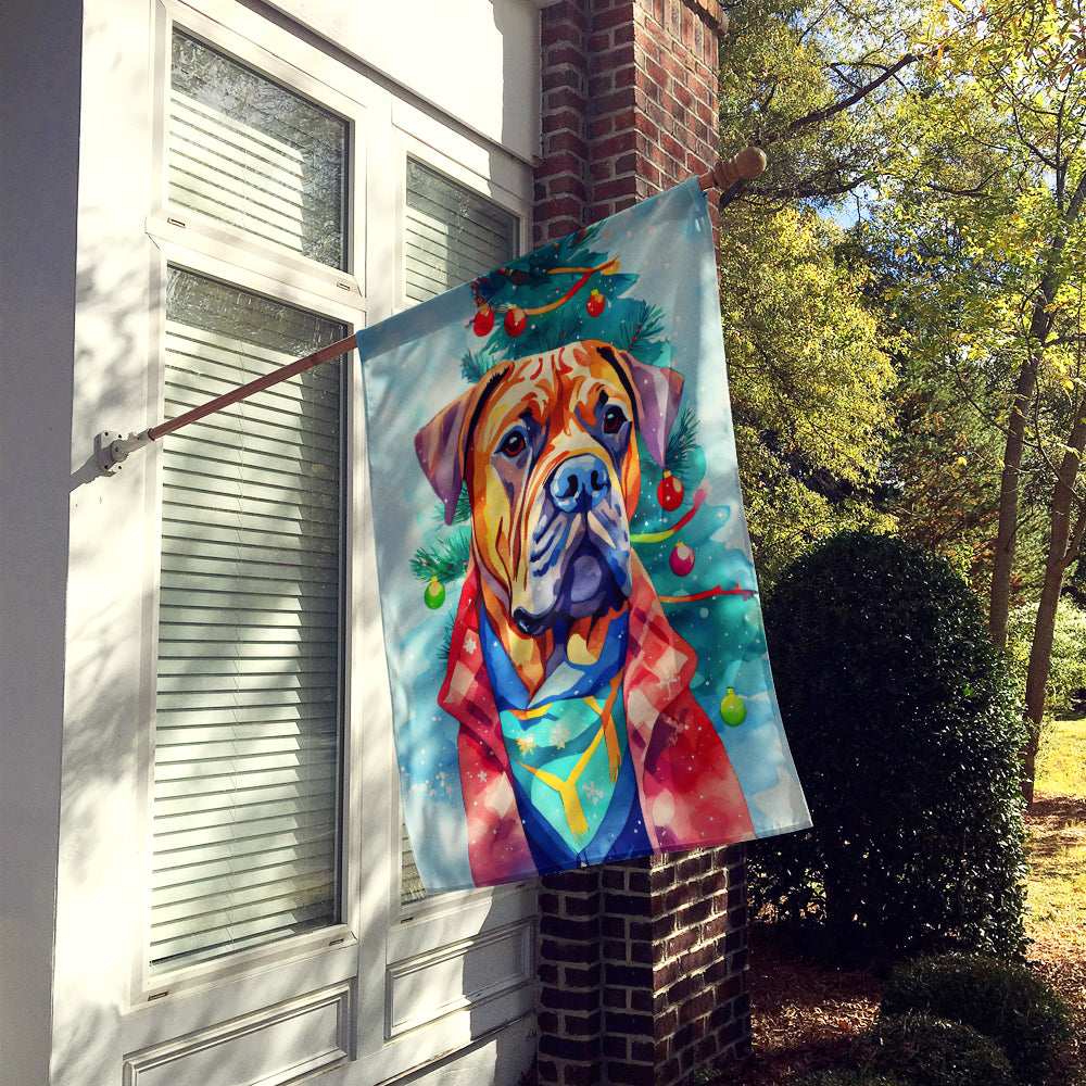 Dogue de Bordeaux Christmas House Flag