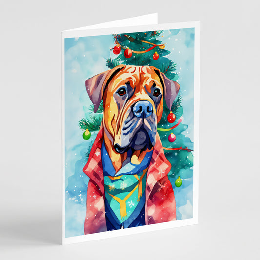 Buy this Dogue de Bordeaux Christmas Greeting Cards Pack of 8