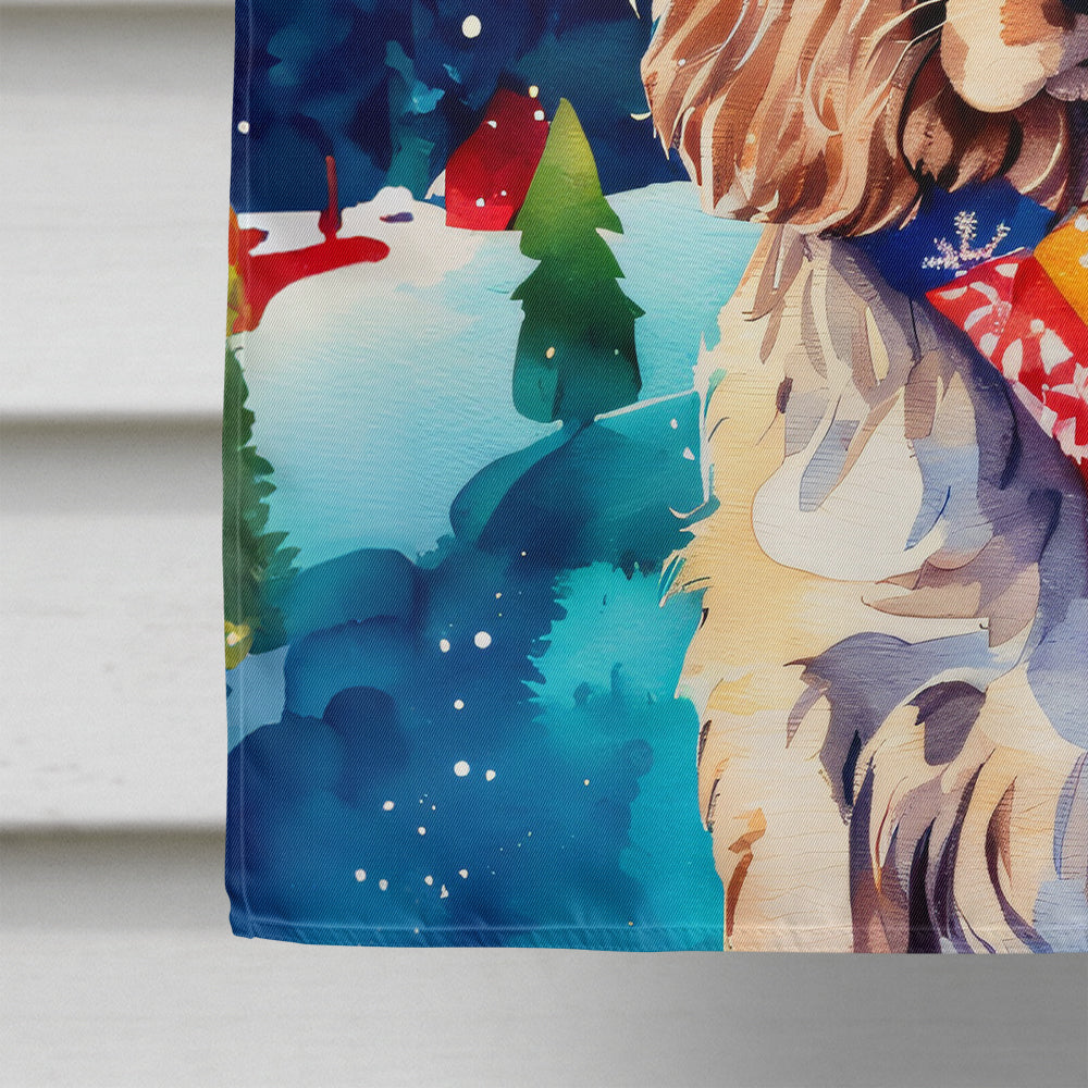 English Cocker Spaniel Christmas House Flag