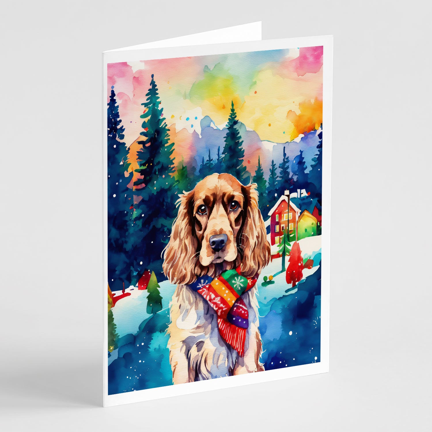 Buy this English Cocker Spaniel Christmas Greeting Cards Pack of 8