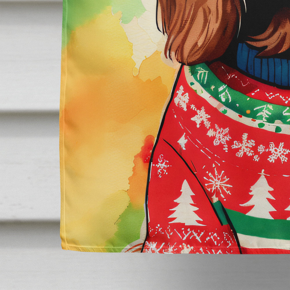 English Cocker Spaniel Christmas House Flag