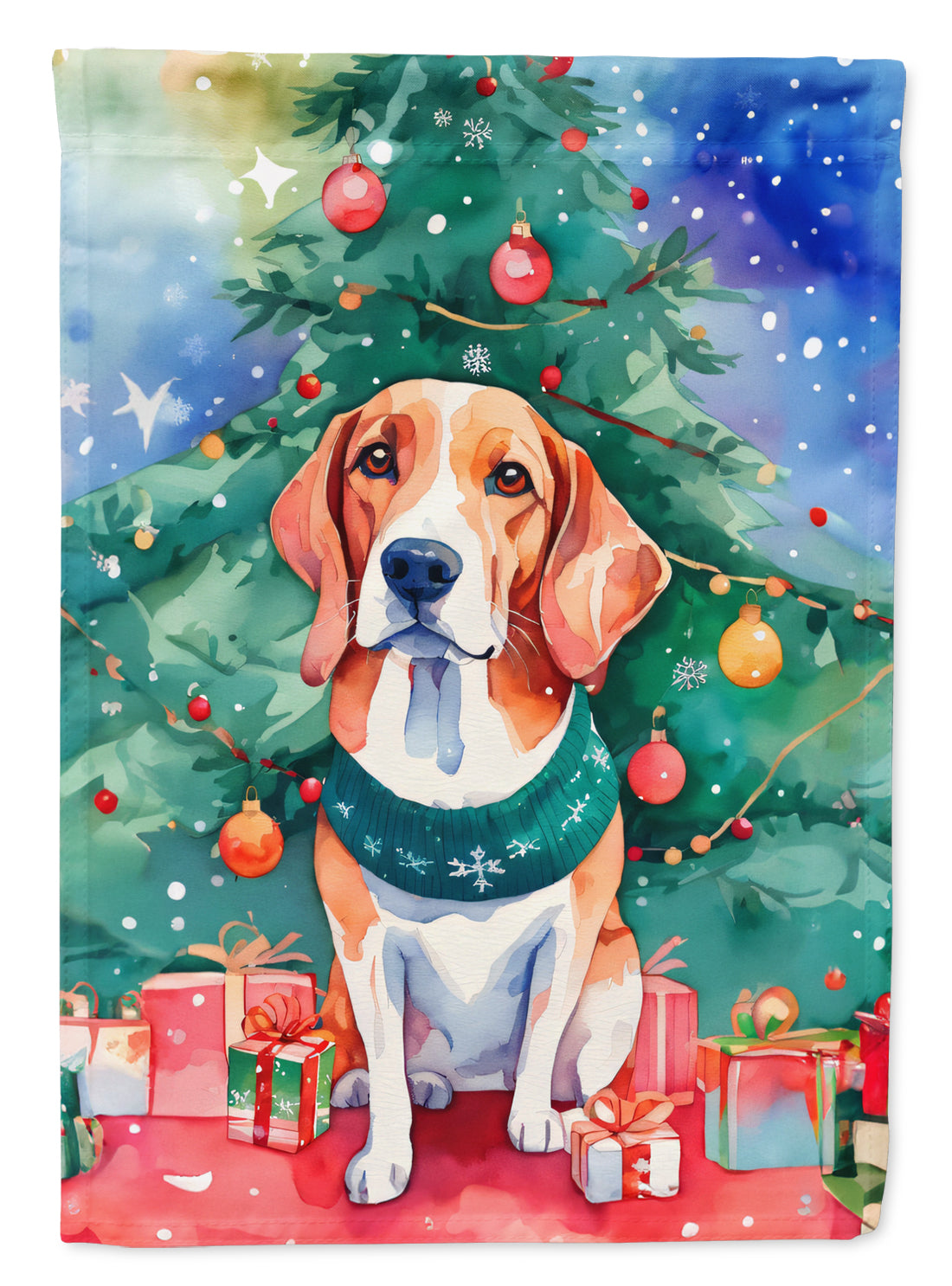 Buy this English Foxhound Christmas Garden Flag