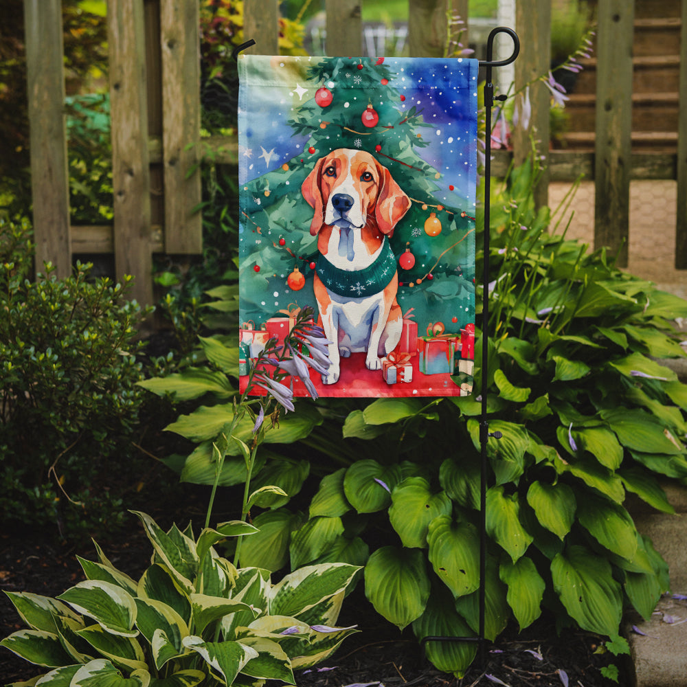 English Foxhound Christmas Garden Flag