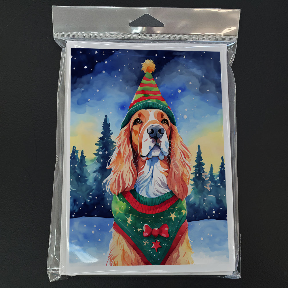 English Setter Christmas Greeting Cards Pack of 8