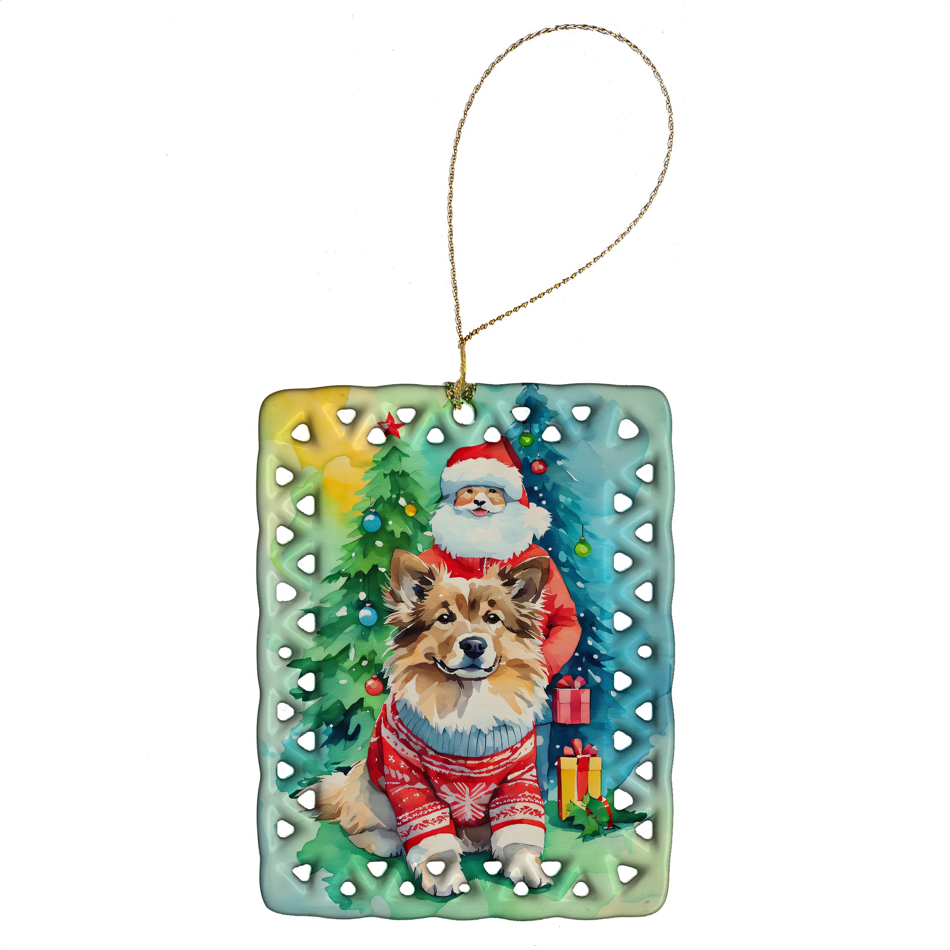 Buy this Finnish Lapphund Christmas Porcelain Ornament