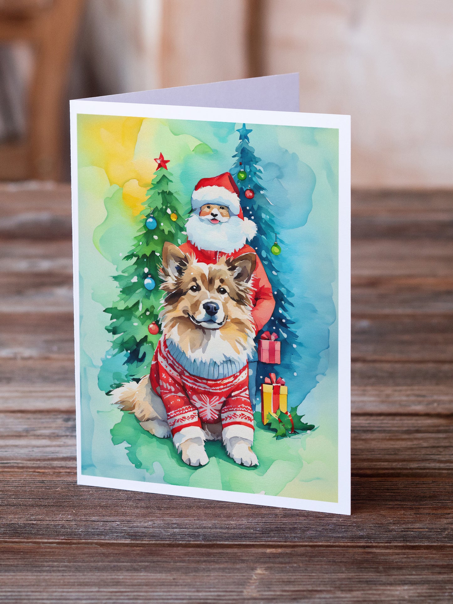 Finnish Lapphund Christmas Greeting Cards Pack of 8