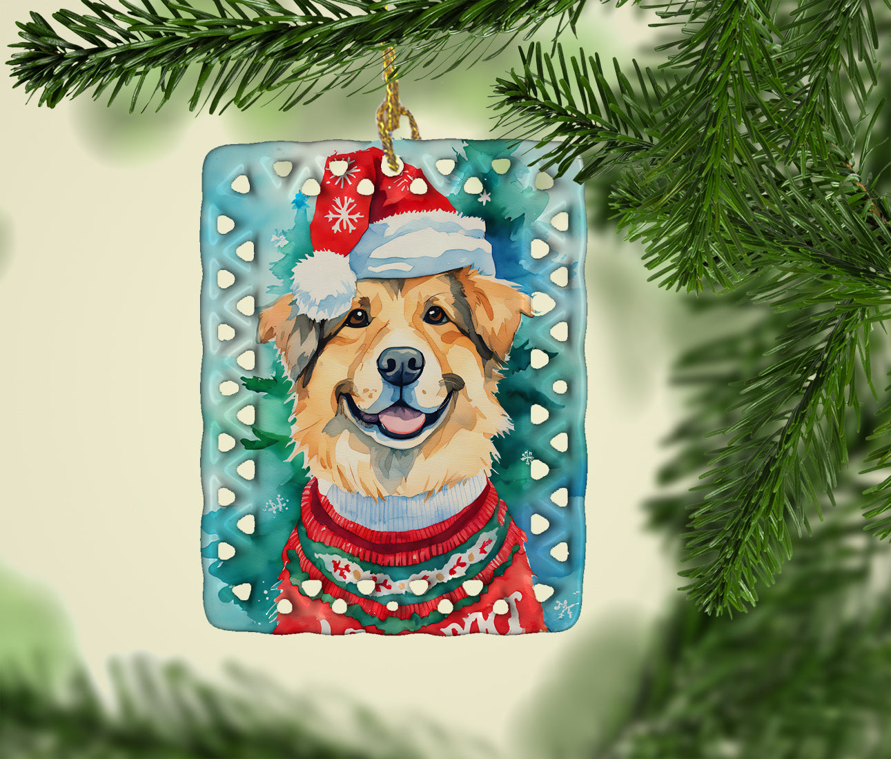 Finnish Lapphund Christmas Porcelain Ornament