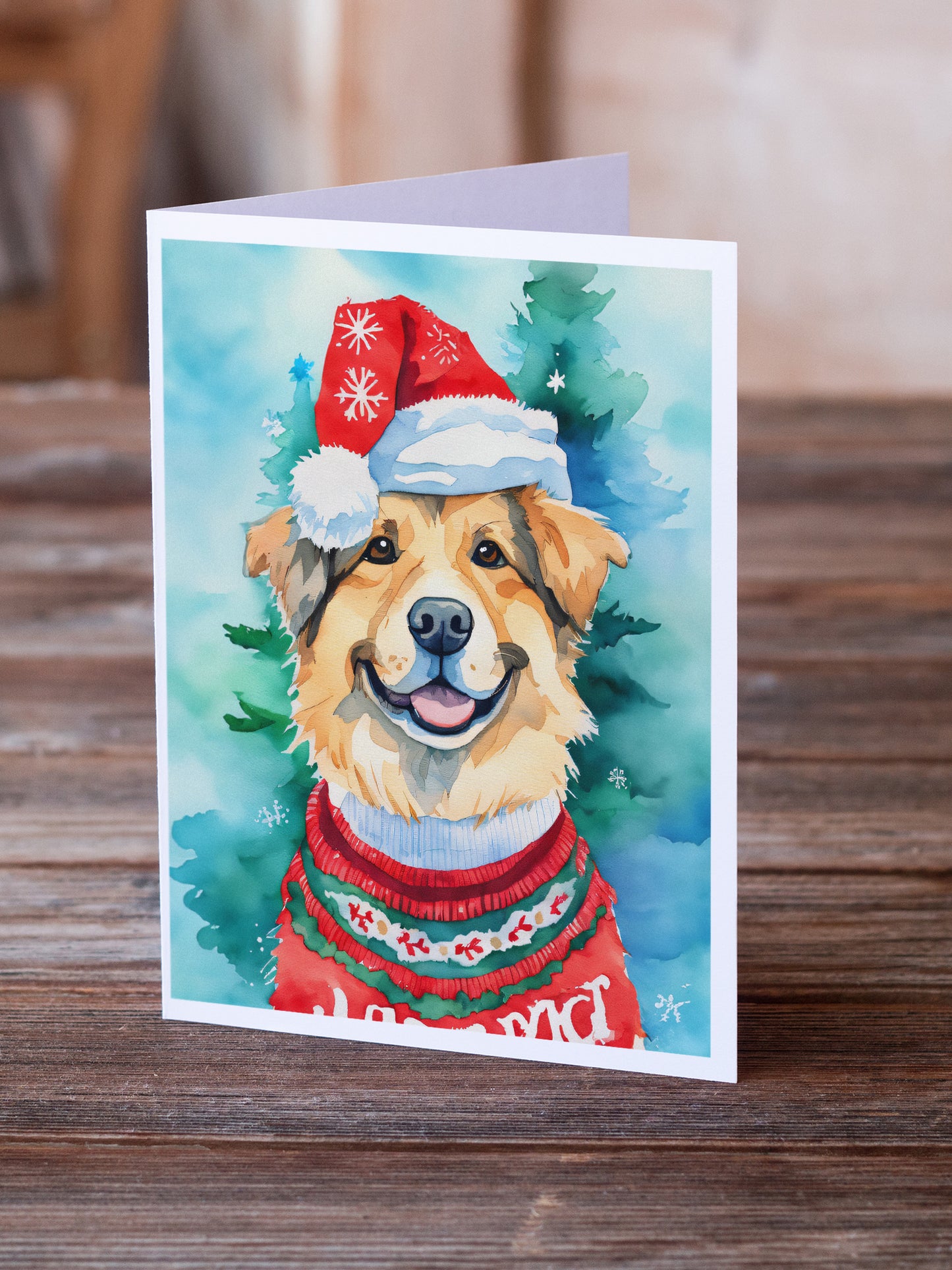 Finnish Lapphund Christmas Greeting Cards Pack of 8