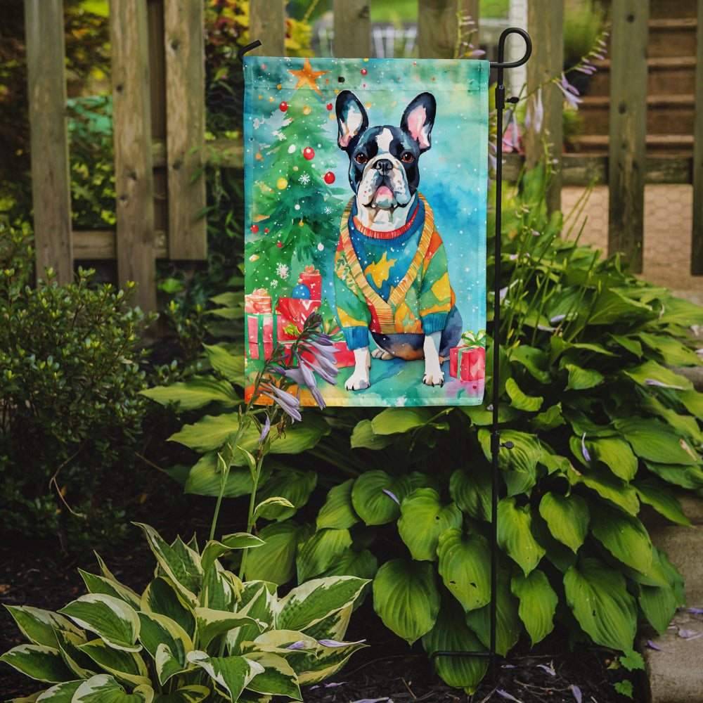 French Bulldog Christmas Garden Flag