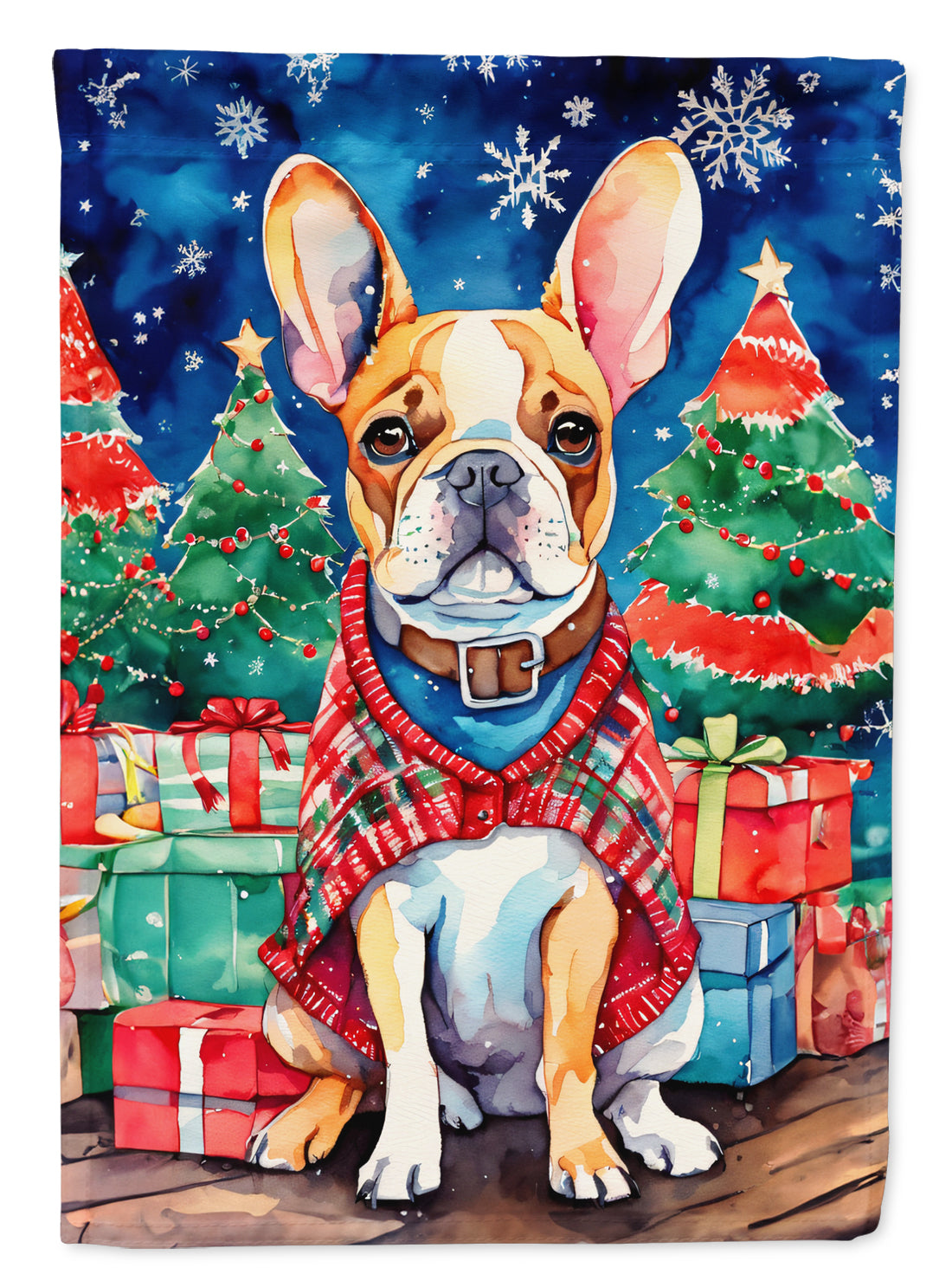 Buy this French Bulldog Christmas House Flag