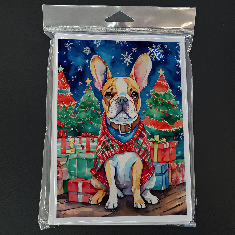 French Bulldog Christmas Greeting Cards Pack of 8