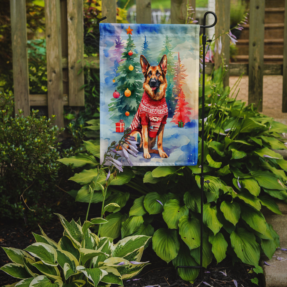 German Shepherd Christmas Garden Flag