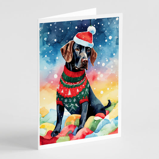 Buy this German Shorthaired Pointer Christmas Greeting Cards Pack of 8