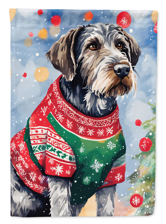 Buy this German Wirehaired Pointer Christmas House Flag