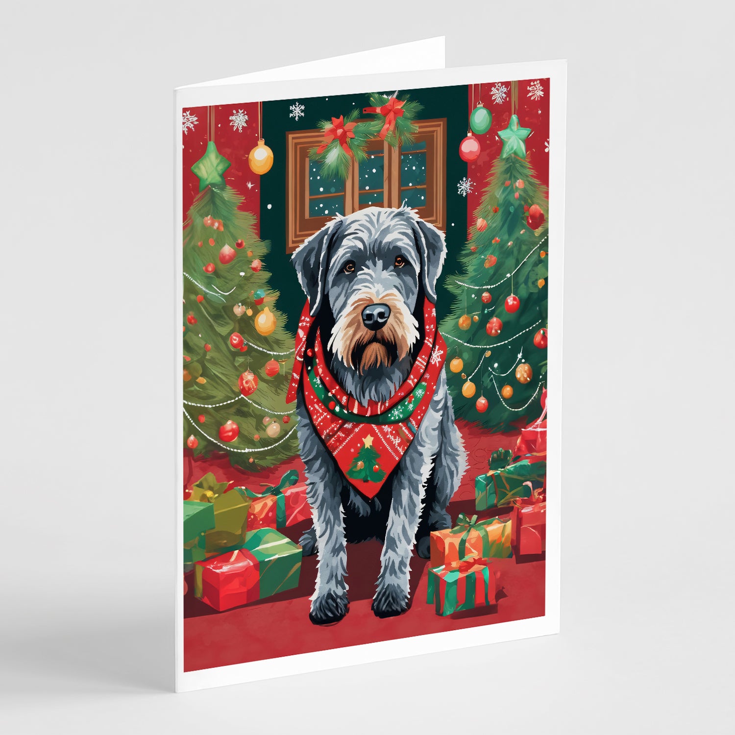 Buy this German Wirehaired Pointer Christmas Greeting Cards Pack of 8