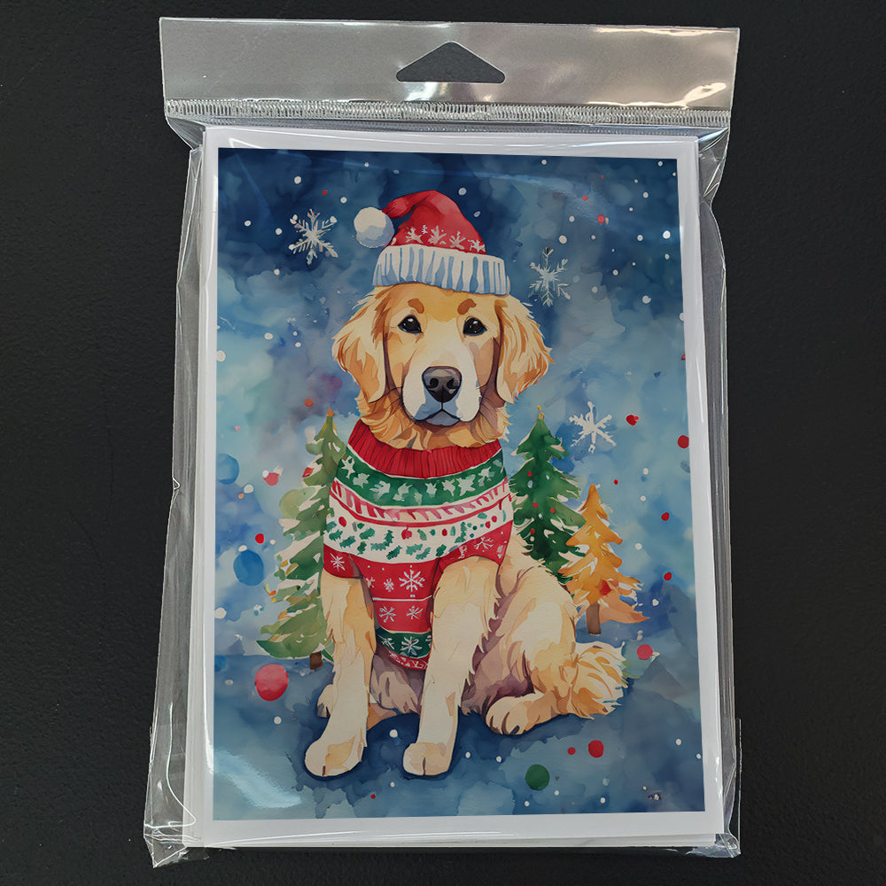 Golden Retriever Christmas Greeting Cards Pack of 8