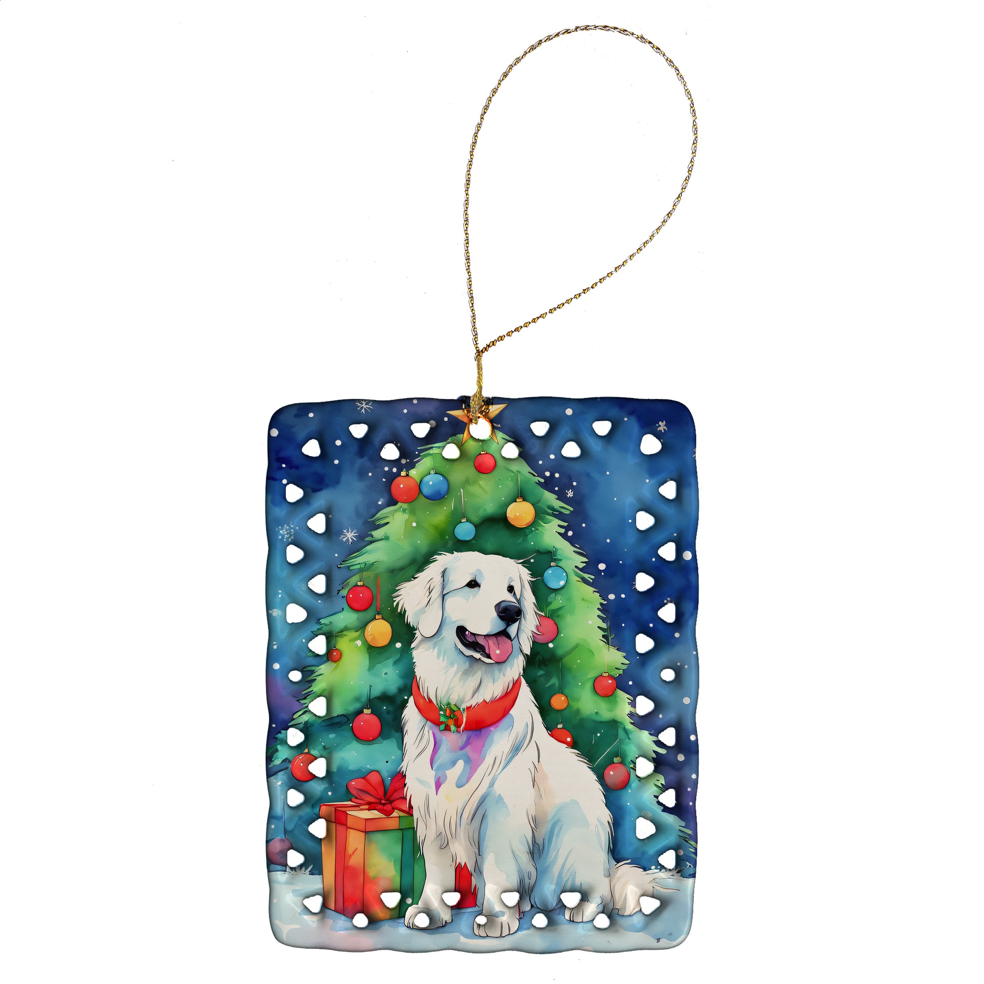 Buy this Great Pyrenees Christmas Porcelain Ornament