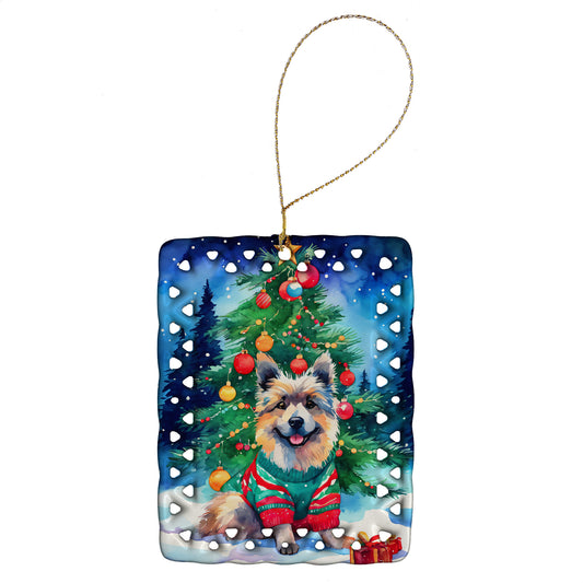 Buy this Keeshond Christmas Porcelain Ornament