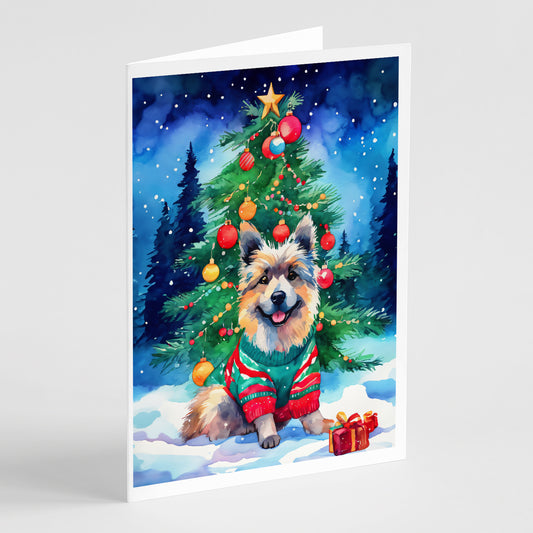 Buy this Keeshond Christmas Greeting Cards Pack of 8