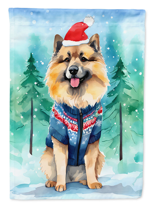 Buy this Keeshond Christmas Garden Flag