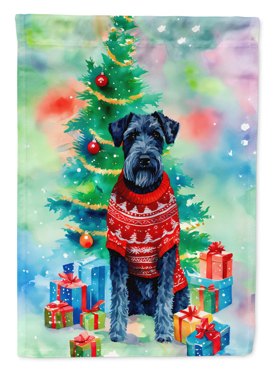 Buy this Kerry Blue Terrier Christmas House Flag