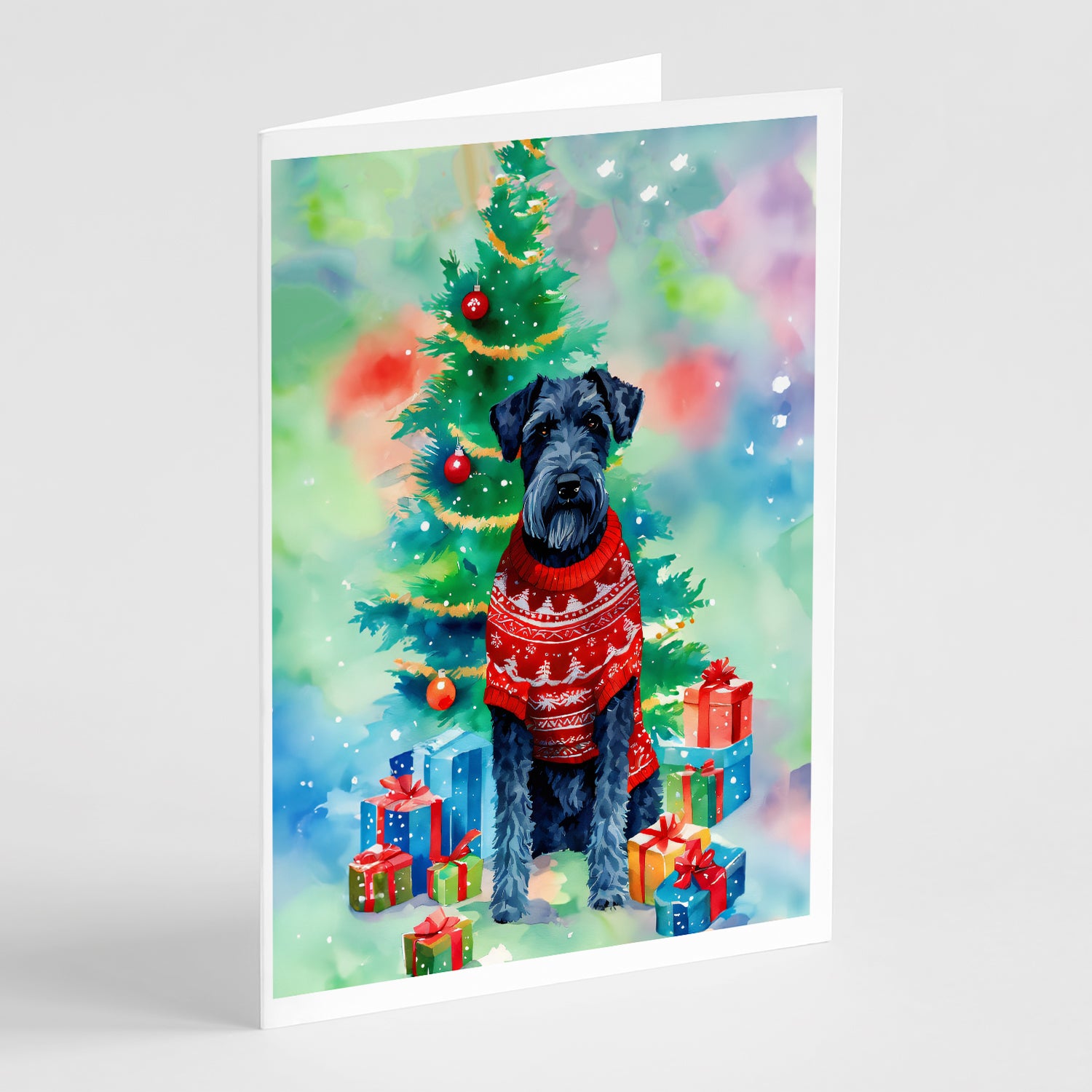 Buy this Kerry Blue Terrier Christmas Greeting Cards Pack of 8