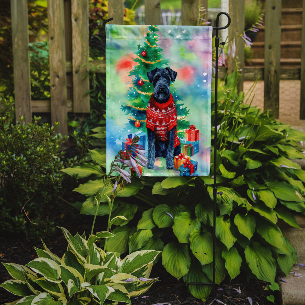 Kerry Blue Terrier Christmas Garden Flag