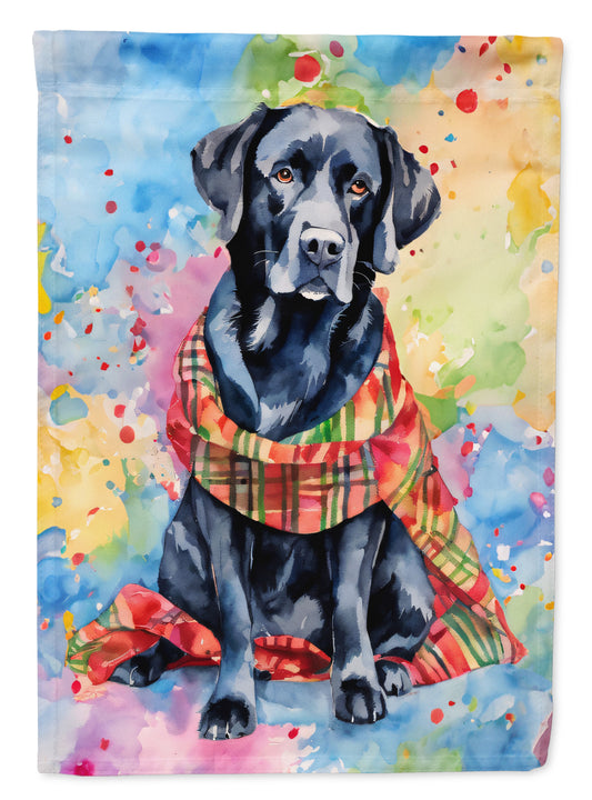 Buy this Black Labrador Retriever Christmas House Flag