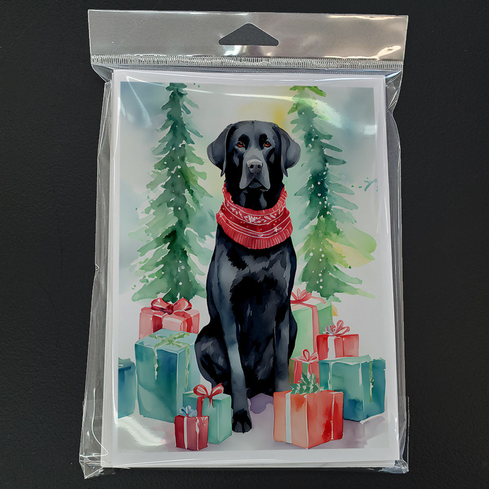 Black Labrador Retriever Christmas Greeting Cards Pack of 8