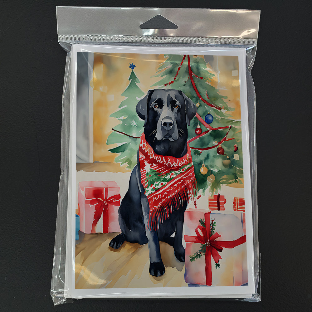 Black Labrador Retriever Christmas Greeting Cards Pack of 8