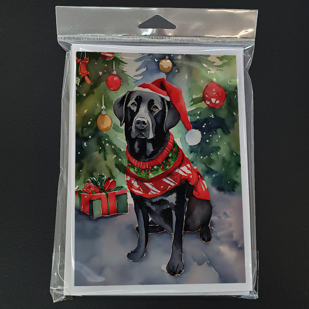 Black Labrador Retriever Christmas Greeting Cards Pack of 8