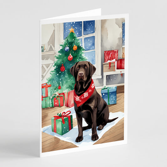 Buy this Chocolate Labrador Retriever Christmas Greeting Cards Pack of 8