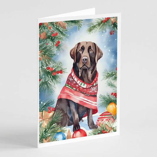 Buy this Chocolate Labrador Retriever Christmas Greeting Cards Pack of 8