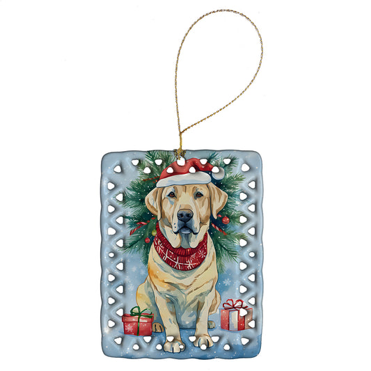 Buy this Yellow Labrador Retriever Christmas Porcelain Ornament