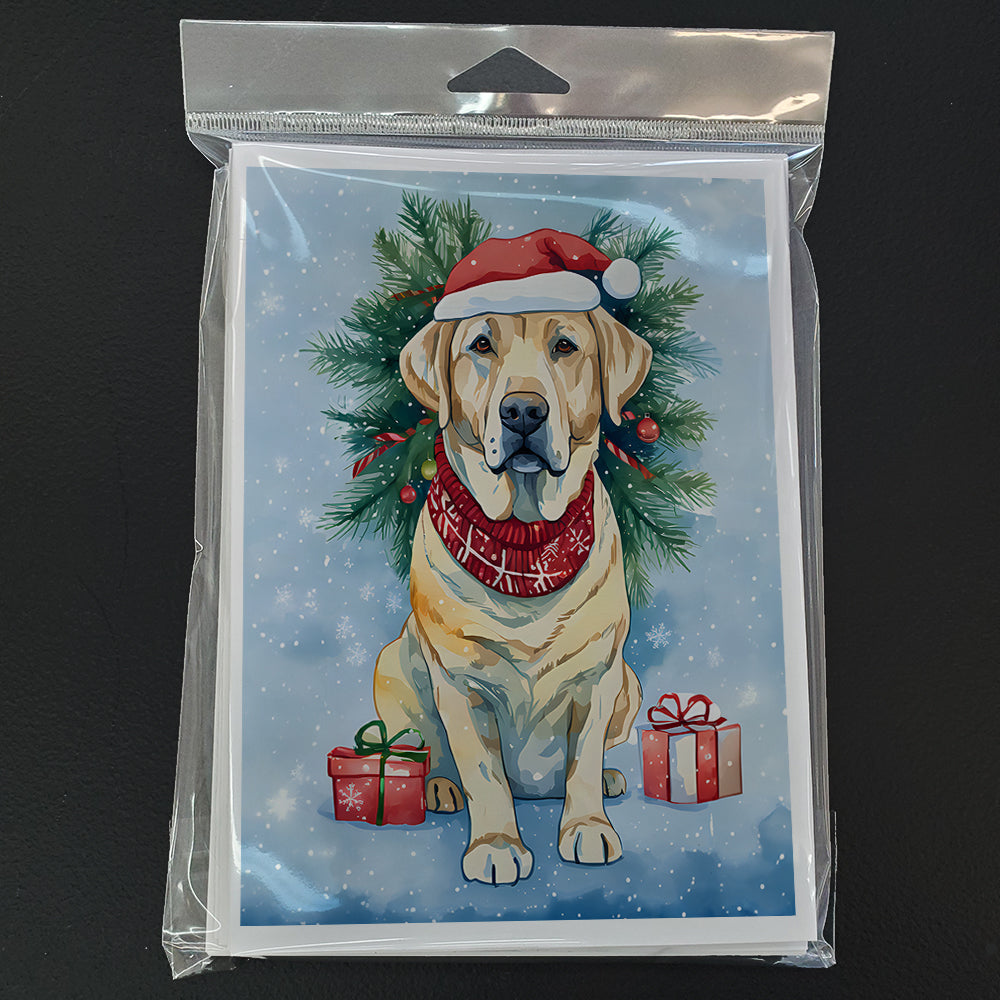 Yellow Labrador Retriever Christmas Greeting Cards Pack of 8