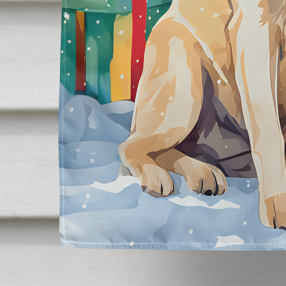 Yellow Labrador Retriever Christmas House Flag