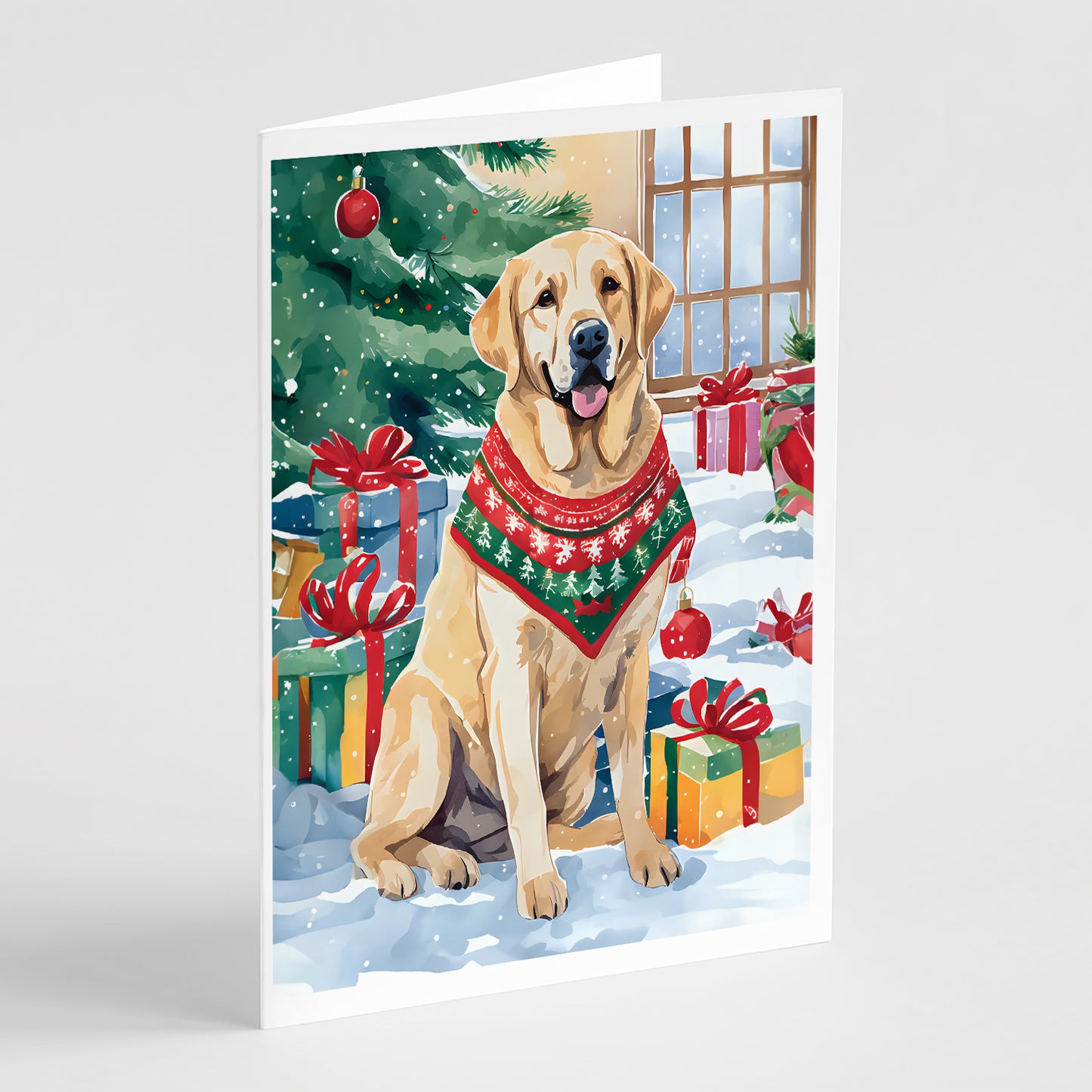 Buy this Yellow Labrador Retriever Christmas Greeting Cards Pack of 8