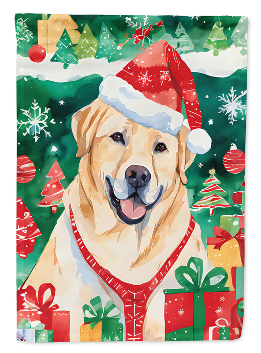 Buy this Yellow Labrador Retriever Christmas House Flag